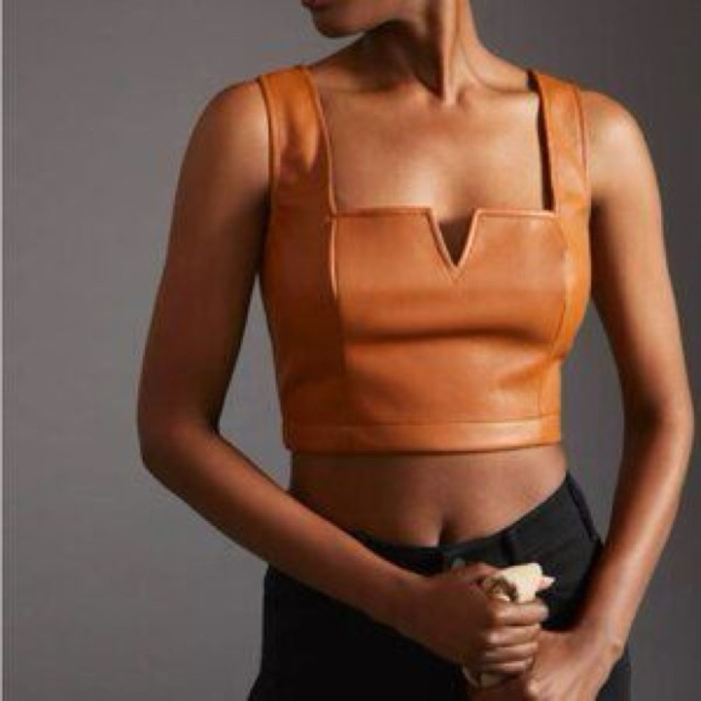 Maeve Orange Bustier Crop Top